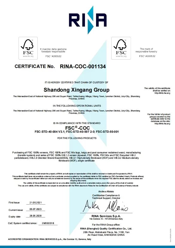 Certificado &Uacute;nico RINA-COC-001134-Firmado